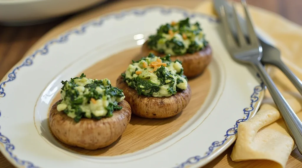 Spinach and Feta Stuffed Mushrooms